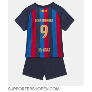 Barcelona Robert Lewandowski #9 Hemmatröja Barn 2022-23 Kortärmad (+ korta byxor)
